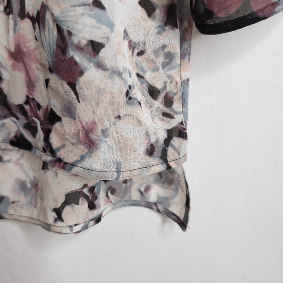 F21 Floral 3/4 Sleeve Sheer Blouse , Size S - Picture 4 of 6